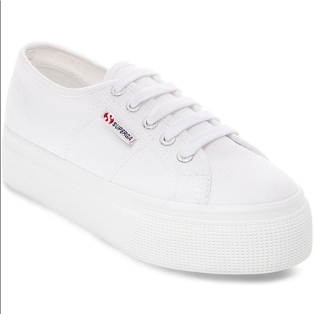 used superga acotw 2790 platforms in white